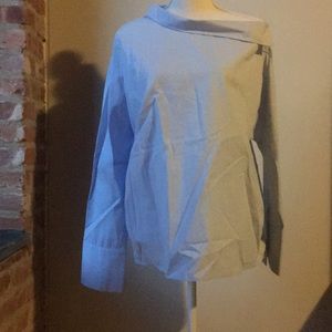 & other stories long sleeve asymmetric neck line.